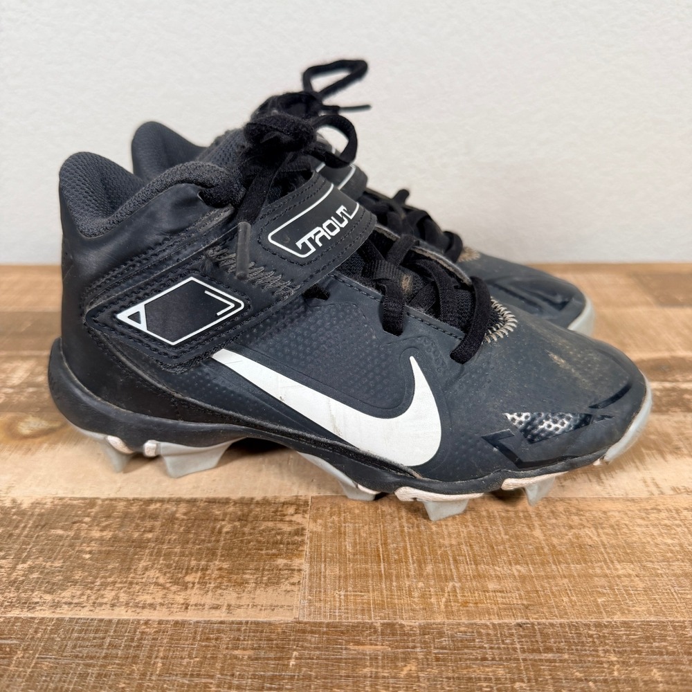 Nike Force Trout 8 Keystone Cleats Youth 13C Black Baseball CZ5910-011 Mid Top